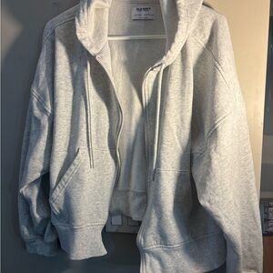 Old Navy Light Gray Fleece Jacket